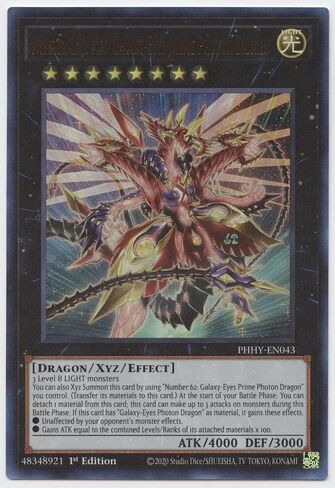 Number C62: Neo Galaxy-Eyes Prime Photon Dragon - PHHY-EN043 - Ultra Rare - 1st Edition in Saudi Arabia