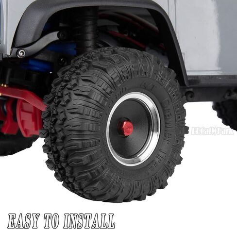 RC 1.0 "عجلات وإطارات ل 1/18 TRX4M ، 1/24 AXAI1 SCX24 RC Crawler Car ، 4pcs 1.0 سبيكة الحافات وإطارات المطاط ، ث/إدراج الرغوة ، إطارات Bailuchi in Saudi Arabia