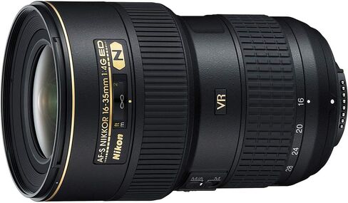 نيكون AF-S FX NIKKOR مقاس 16-35 مم f/4G ED عدسة تكبير لتقليل الاهتزاز مع التركيز التلقائي لكاميرات نيكون DSLR (متجددة) in Saudi Arabia