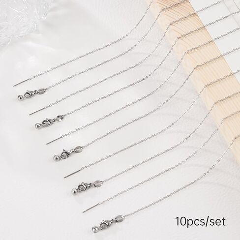 Gtvoodx 10pcs 18K الذهب مطلي بالذهول سلسلة الأفعى قلادة من الفولاذ المقاوم للصدأ 1 ملم قلادة قابلة للتعديل مع سدادات مطاطية لصنع المجوهرات 20 بوصة in Kuwait