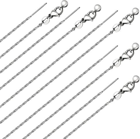 Gtvoodx 10pcs 18K الذهب مطلي بالذهول سلسلة الأفعى قلادة من الفولاذ المقاوم للصدأ 1 ملم قلادة قابلة للتعديل مع سدادات مطاطية لصنع المجوهرات 20 بوصة in Kuwait