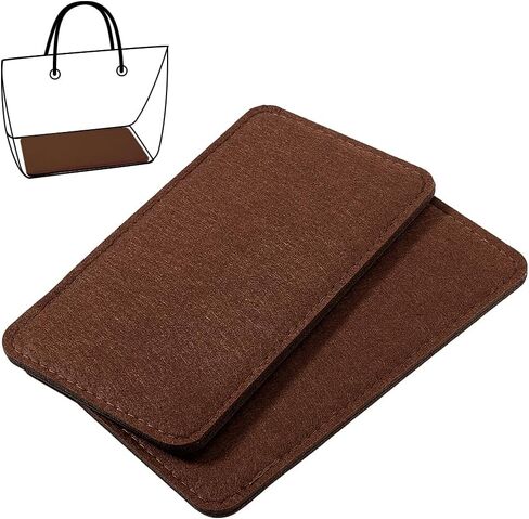 PH PandaHall 2pcs Purse Shaper, 9 x 4.8 inch Handbag Base Brown Felt Bag Bottom Shaper Purse Insert Rectangle Bag Liner Board for Women DIY Tote Bags Crochet Knitting Bags Backpack, 1/3" Thick in Saudi Arabia