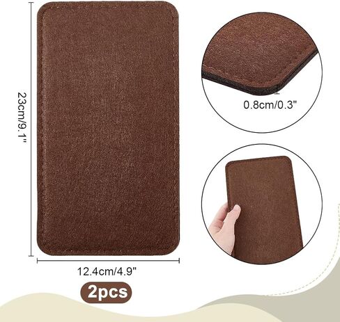 PH PandaHall 2pcs Purse Shaper, 9 x 4.8 inch Handbag Base Brown Felt Bag Bottom Shaper Purse Insert Rectangle Bag Liner Board for Women DIY Tote Bags Crochet Knitting Bags Backpack, 1/3" Thick in Saudi Arabia