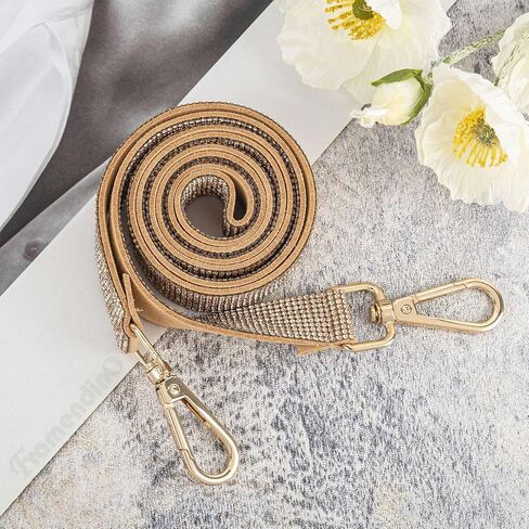 Framendino, Rhinestone Purse Straps Crystal Crossbody Bag Strap Replacement for Women (Silver) in Saudi Arabia