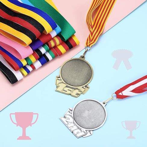 PATIKIL Award Neck Ribbons, 50 Pack Polyester Medal Lanyards with Snap Clip Blank Award Ribbon for Competitions Achievement Sports Party, Pink in Saudi Arabia