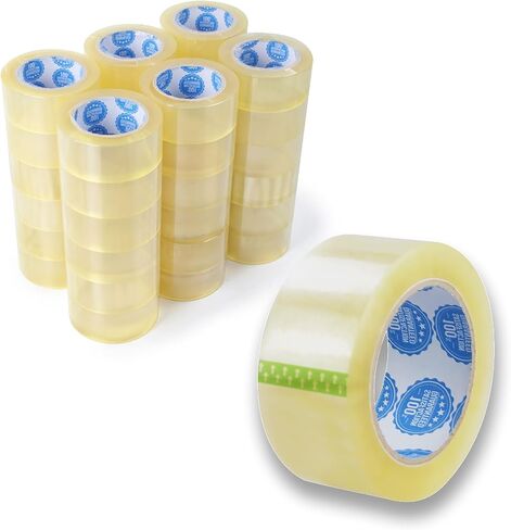 2.0 mils Heavy Duty Shipping Packing Tape, 2 Inch x 110 Yards (36 Rolls) Clear Packaging Tape for Moving, Sealing Boxes, Strong Adhesive, Bubble Wrap & Cardboard Box Sealing in Saudi Arabia