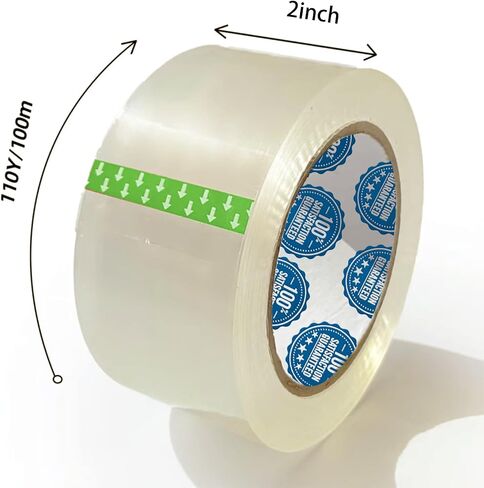 2.0 mils Heavy Duty Shipping Packing Tape, 2 Inch x 110 Yards (36 Rolls) Clear Packaging Tape for Moving, Sealing Boxes, Strong Adhesive, Bubble Wrap & Cardboard Box Sealing in Saudi Arabia