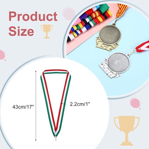 PATIKIL Award Neck Ribbons, 50 Pack Polyester Medal Lanyards with Snap Clip Blank Award Ribbon for Competitions Achievement Sports Party, Pink in Saudi Arabia