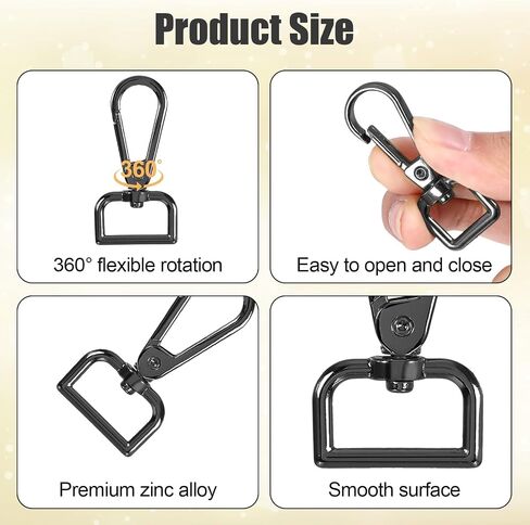 20Pcs D Ring Lobster Claw Clasps for Keychains, Metal Lobster Claw Clasps Swivel Trigger Snap Hooks for D Ring Keychain Making Kit DIY Crafts Lanyard Making, Purse Hardware Accessories, 1in Silver in Saudi Arabia