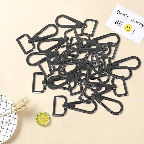 20Pcs D Ring Lobster Claw Clasps for Keychains, Metal Lobster Claw Clasps Swivel Trigger Snap Hooks for D Ring Keychain Making Kit DIY Crafts Lanyard Making, Purse Hardware Accessories, 1in Silver in Saudi Arabia