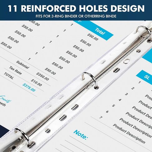 2000 Pack Sheet Protectors 8.5 x 11 Inch Clear Plastic Page Protectors 11-Hole Fit for 3 Ring Binder Plastic Sleeves for Papers, Document, Letter Size, Photo, Office, Home in Saudi Arabia