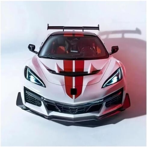 مفسد الجناح الخلفي لـ Corvette C8 Z51 ألياف الكربون الأمامية الشفاهية الشفاهية الجانبية تغطية مادة ألياف الكربون (الغطاء العضوي) in Kuwait