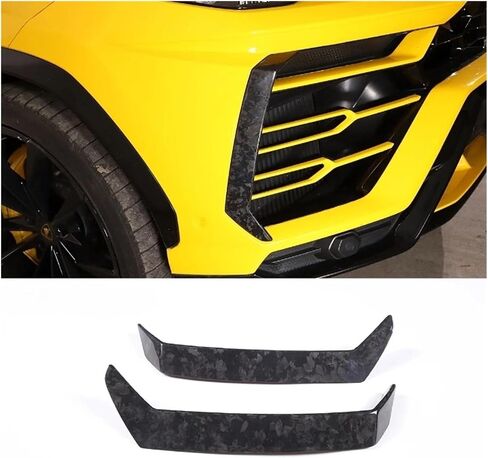 Rear Spoiler Wing Car Compatible for Lamborghini Urus 2018 2019 2020 2021 Front Design Bumper Side Trim Cover Real Carbon Fiber Air Vent Decoration Frame Car Accessories(Forged Carbon) in Saudi Arabia