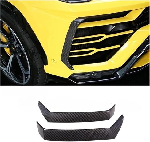 Rear Spoiler Wing Car Compatible for Lamborghini Urus 2018 2019 2020 2021 Front Design Bumper Side Trim Cover Real Carbon Fiber Air Vent Decoration Frame Car Accessories(Forged Carbon) in Saudi Arabia