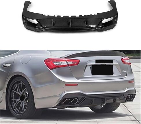 متوافق مع Maserati McD Maserati Ghibli جاف من الألياف الكربونية التنورة الخلفية الناشر الشفاه الأمامية أدوات المفسد الخلفي (الناشر الخلفي) in Kuwait