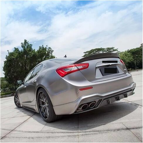 متوافق مع Maserati McD Maserati Ghibli جاف من الألياف الكربونية التنورة الخلفية الناشر الشفاه الأمامية أدوات المفسد الخلفي (الناشر الخلفي) in Kuwait