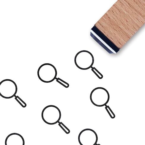 Magnifier Glass Rubber Stamp, 3/5 Inch Small Mini Stamp for Scrapbooking Card Making Planner in Saudi Arabia