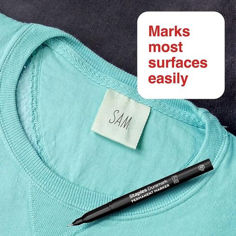 Staples Duramark علامة دائمة ، نصيحة فاخرة فائقة ، أسود ، عشرات (ST62927) in Saudi Arabia