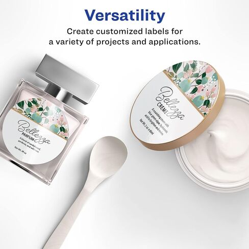 Avery Glossy White Round Labels ، Sure Feed Technology ، 2.25 "قطره ، 300 ملصق أبيض لامع ، طباعة إلى الحافة ، لاصقة دائمة ، ليزر/حبر قابلة للطباعة in Saudi Arabia