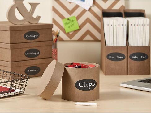 Avery Removable Chalkboard Labels, Oval, 1.75" x 3.75", Pack of 12 (73303) in Saudi Arabia