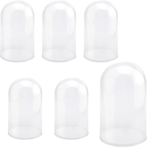 Plastic Dome Display Case with Clear Base, 7-1/2-inch, Large, 6-Count in Saudi Arabia