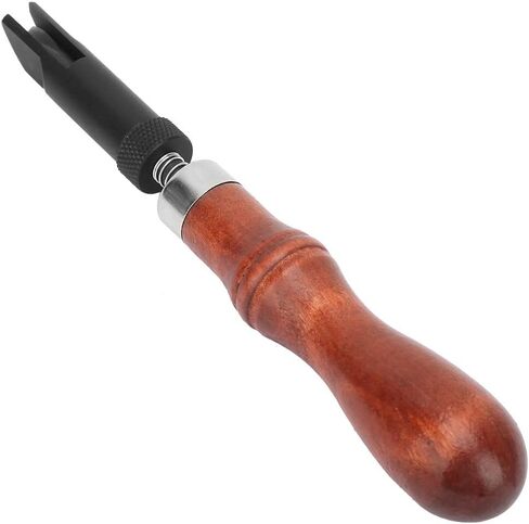 Wood Handle V, Cove Base Leather Groover, V Type Push Groover Groover Tool Cotton Crochet Thread Type Push Groover Leather Grooving Craft Gouge Tool in Saudi Arabia