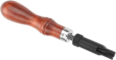 Wood Handle V, Cove Base Leather Groover, V Type Push Groover Groover Tool Cotton Crochet Thread Type Push Groover Leather Grooving Craft Gouge Tool in Saudi Arabia