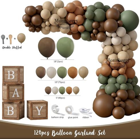 Woodland Animals Baby Shower Decoration Party Supplies, Forest Animal Neutral Gender Reveal Party Decorations, Backdrop Balloon Arch Box Mom to Be Sash Dad to Be Pin Tablecloths Cake Topper in Saudi Arabia