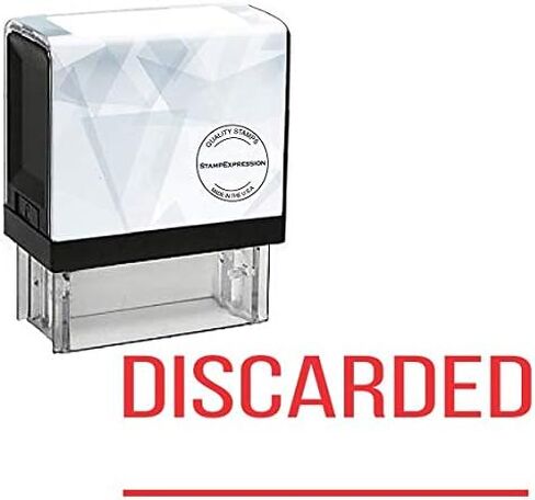 StampExpression - DISCARDED with line Office Self Inking Rubber Stamp - Red Ink (A-5472) in Saudi Arabia