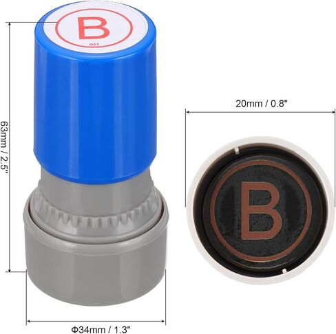 PATIKIL Letter Stamps Self Inking, 2Pcs Alphabet P Character Teacher Ink Initial Stamp with Refill Ink for Class Notebook Scrapbooking DIY Craft, Blue in Saudi Arabia