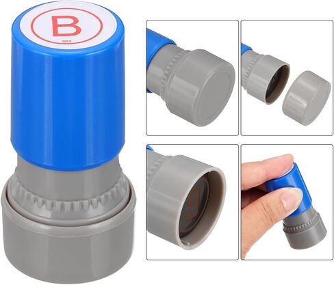 PATIKIL Letter Stamps Self Inking, 2Pcs Alphabet P Character Teacher Ink Initial Stamp with Refill Ink for Class Notebook Scrapbooking DIY Craft, Blue in Saudi Arabia