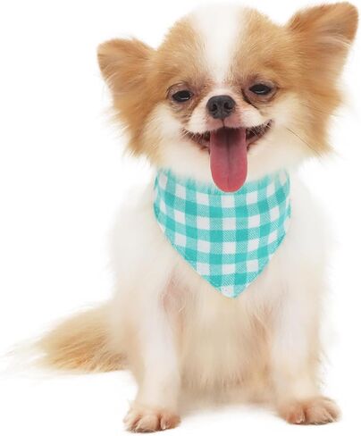 LOPHIPETS Cotton Triangle Bandana for Small Dogs - Stylish and Comfortable Accessory-Yellow/S in Kuwait