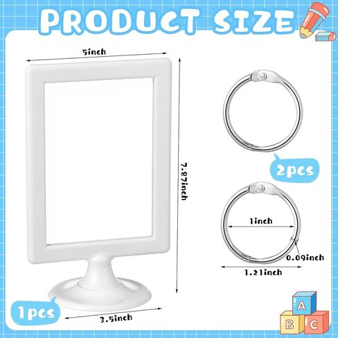 GEELIN 1 PCS 4 × 6 بوصة مرساة مصغرة حامل سطح المكتب مخطط مخطط تخزين بطاقة مزدوجة الجوانب لعقد منظمة بطاقة أبجدية المفردات القراءة ألعاب الصوتيات الإملائية in Saudi Arabia