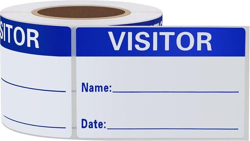 Visitor Pass Labels Name Identification Stickers Writable 2×3 Inch Blue - 300 Stickers Per Roll（10 Rolls） in Saudi Arabia
