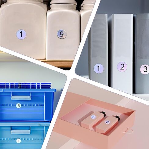3 Set Small Number Stickers 1-500, Round Mini Number Stickers for Classroom, Self-Adhesive Laser Numbered Sticker for Office Home Kitchen Classroom DIY Marking Numbering, 15 Sheet in Saudi Arabia
