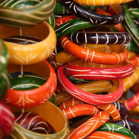 uxcell 10Pcs Wood Bangle Bracelets, 81mm/3.2inch Unfinished Smooth Wooden Rings Natural Wood Color Circle for Crafts Art Project in Saudi Arabia