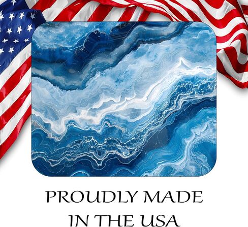Blue Marbled Agate Mouse Pad Mat Mousepad for Desk Computer Laptop PC Gaming Home or Office Gift Marble (Blue Marble MP11) in Saudi Arabia