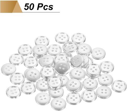 Harfington 50pcs 18L أزرار الخياطة البلاستيكية 11.5 مم 15/32 "زر استبدال الجولة 4 حفرة للمعاطف خياطة الملابس وديي ، البرونزية in Saudi Arabia