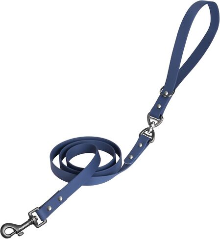 PetBonus Waterproof Dog Leash, 5 FT Odor Proof Walking Training Lead, No Tangle and Easy to Clean Puppy leashes for Small Medium Breeds Dogs (Navy Blue) in Kuwait