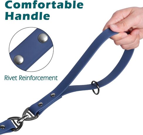 PetBonus Waterproof Dog Leash, 5 FT Odor Proof Walking Training Lead, No Tangle and Easy to Clean Puppy leashes for Small Medium Breeds Dogs (Navy Blue) in Kuwait