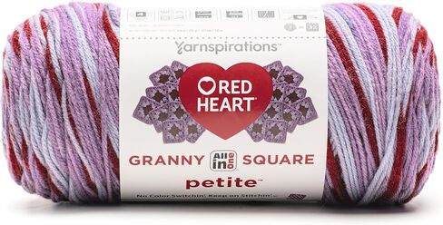 Red Heart All in Granny Square Petite Boppin Yarn - 3 Pack of 250g/8.8oz - 100 ٪ Acrylic - #4 Soffeed (Medium) - 440 Yards - الحياكة/الكروشيه in Kuwait
