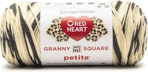 Red Heart All in Granny Square Petite Boppin Yarn - 3 Pack of 250g/8.8oz - 100 ٪ Acrylic - #4 Soffeed (Medium) - 440 Yards - الحياكة/الكروشيه in Kuwait
