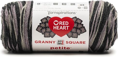 Red Heart All in Granny Square Petite Boppin Yarn - 3 Pack of 250g/8.8oz - 100 ٪ Acrylic - #4 Soffeed (Medium) - 440 Yards - الحياكة/الكروشيه in Kuwait