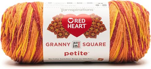 Red Heart All in Granny Square Petite Boppin Yarn - 3 Pack of 250g/8.8oz - 100 ٪ Acrylic - #4 Soffeed (Medium) - 440 Yards - الحياكة/الكروشيه in Kuwait