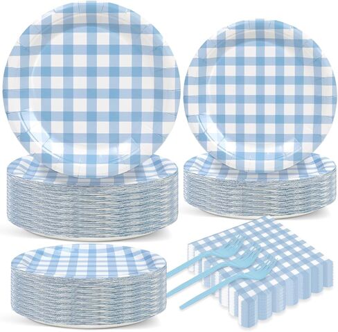 200 PCS Sage Green Geningham Tablemo Table Set Green and White Checkered Party Supplies Discipable Plaid Paper Plaid Plaid Napkins Minists Str Girls Barbecue Picnic BBQ Decoration in Saudi Arabia