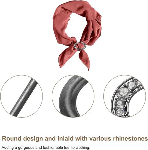 uxcell T-Shirt Clip, Rhinestone Scarf Buckle Shawl Tie Clip for Women in Saudi Arabia