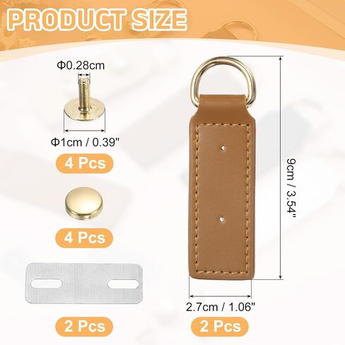 uxcell D Ring Buckle with Screws, Bag Side Clip Buckle Detachable Leather Purse Clasp Connector in Saudi Arabia