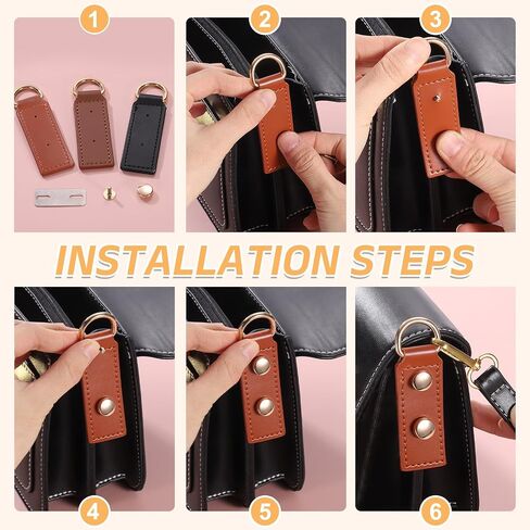 uxcell D Ring Buckle with Screws, Bag Side Clip Buckle Detachable Leather Purse Clasp Connector in Saudi Arabia
