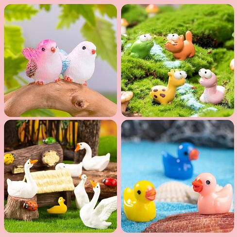ألعاب حيوانات الراتنجات الصغيرة ، 50 ٪ من سلاحف بطة صغيرة مضيئة من أجل DIY Garden Aquarium Cake Decor in Saudi Arabia