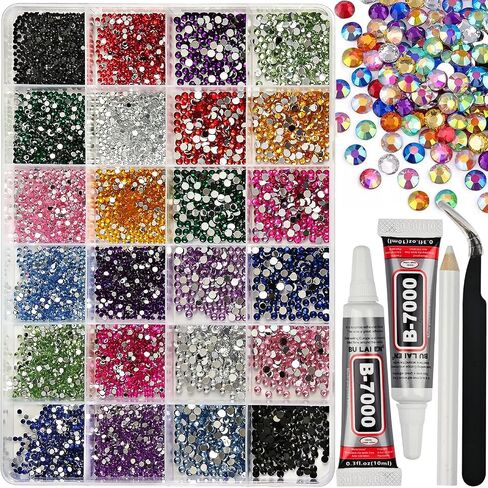 Flatback Nail Pearls Gems, Half Round Silver Gold Metal Nail Beads for Nail Art with 10ml Rhinestone Gel Glue Pickup Pencil and Tweezers, Pearl Nail Charm Rhinestones for Crafting Face Hair Manicure in Saudi Arabia